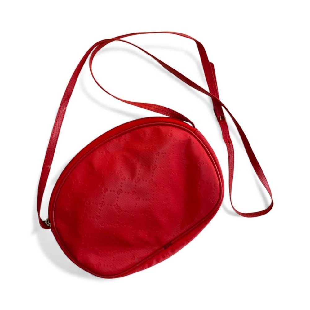 NINA RICCI Vintage Red Leather Crossbody - Picture 6 of 7